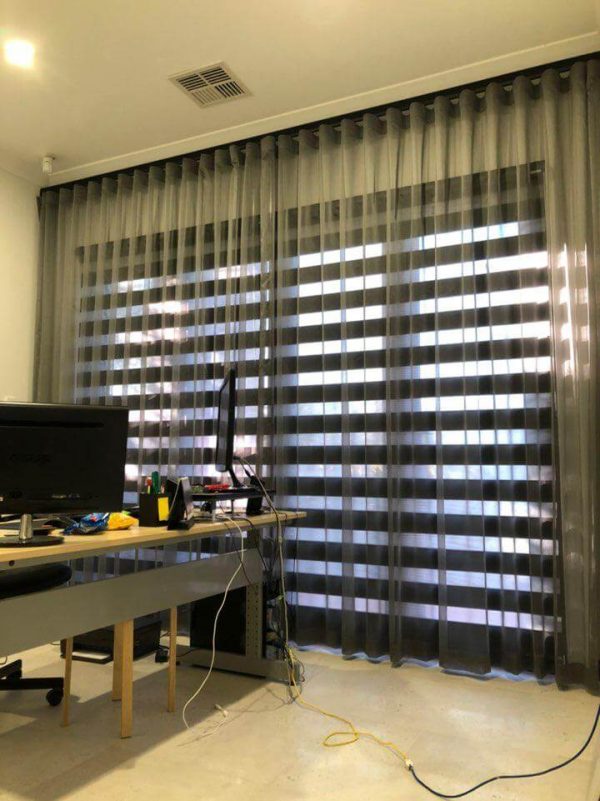 Blockout Zebra blinds with Curtains for full window
